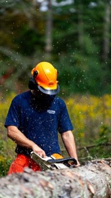 Member of the UConn Forest crew